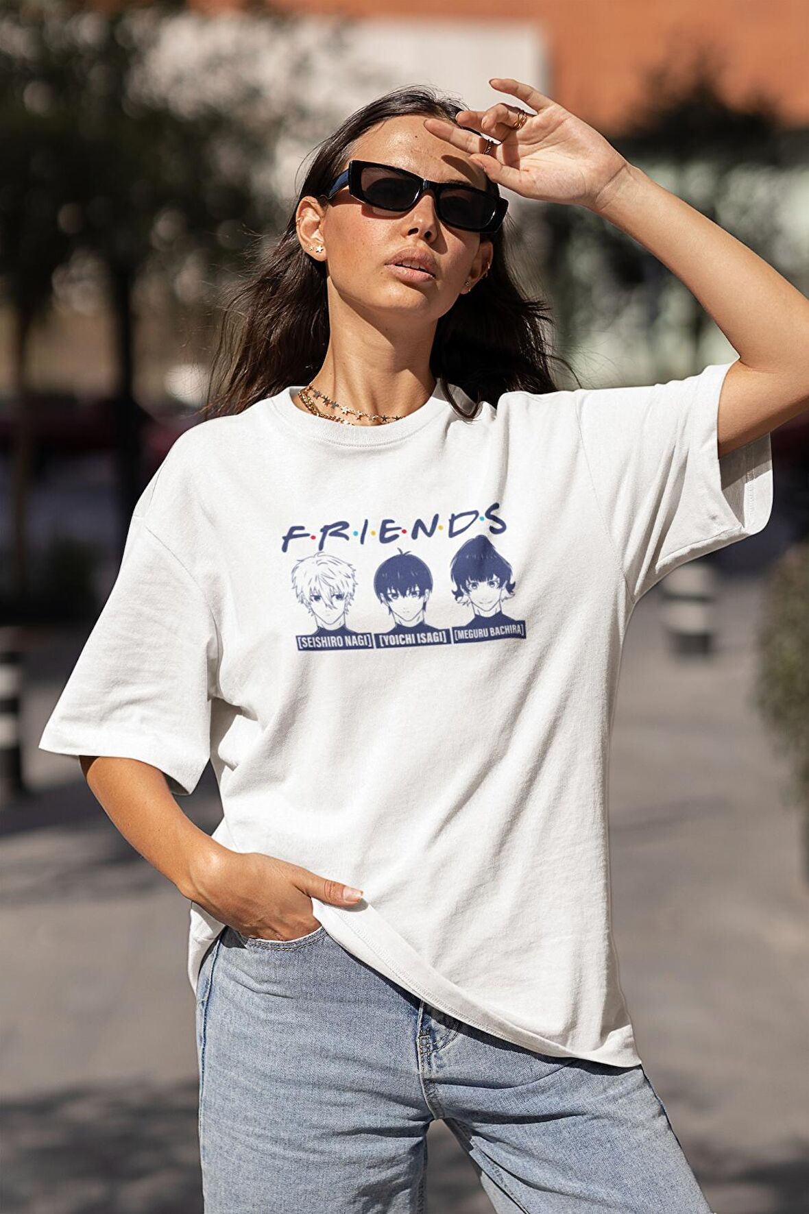 Unisex Seishiro Nagi Yoichi Isagi Meguru Bachira Tişört, Oversize  Friends Anime T-Shirt