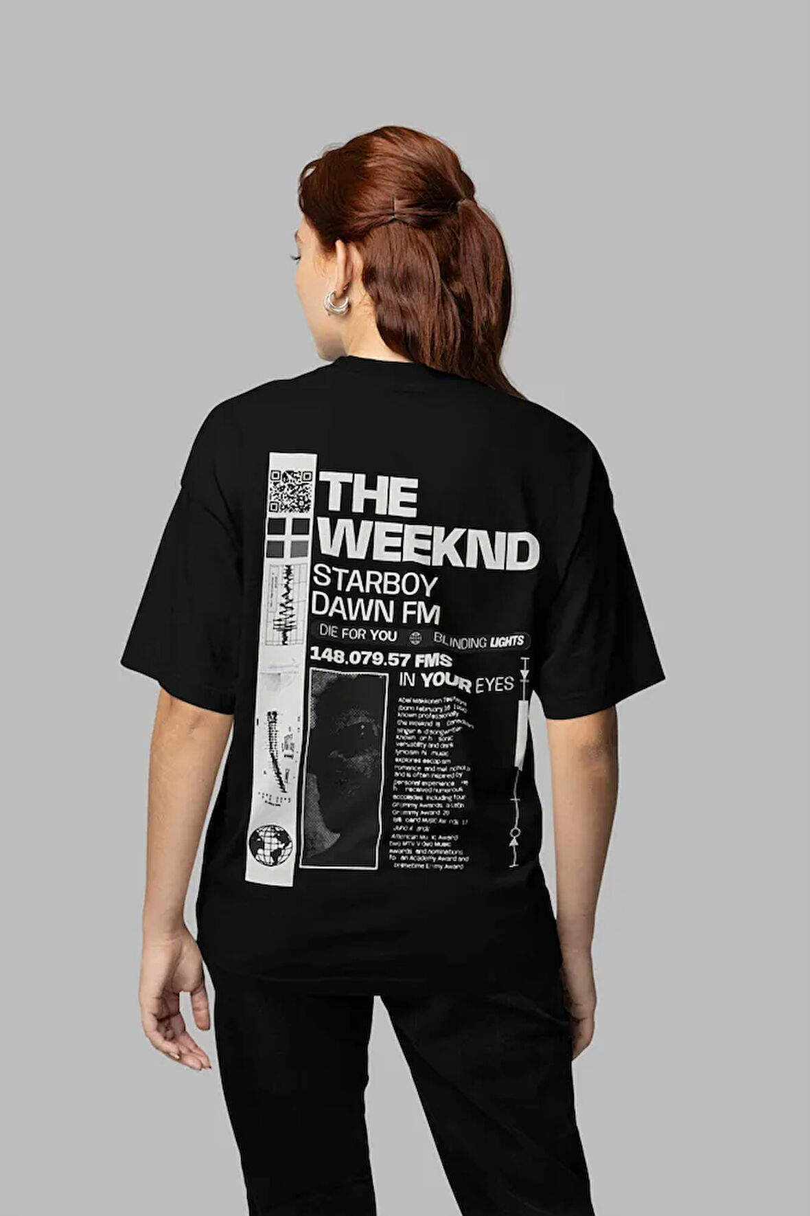 The Weeknd Starboy Dawn Fm Baskılı Unisex Oversize Rapper Tişört