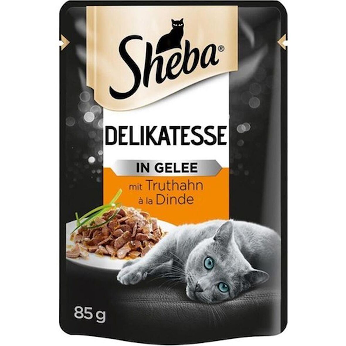 Sheba Hindi Etli Pouch Jelly Kedi Yaş Mama 24 X 85 gr