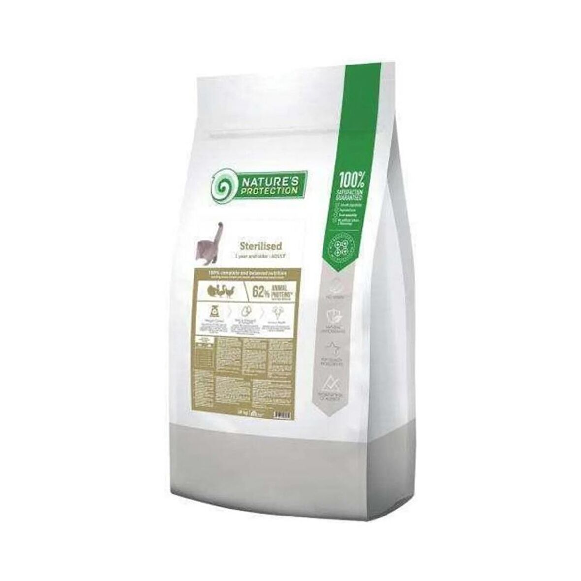 Nature's Protection Kısırlaştırılmış Kümes Hayvanlı ve Somonlu Yetişkin Kedi Maması 18 Kg
