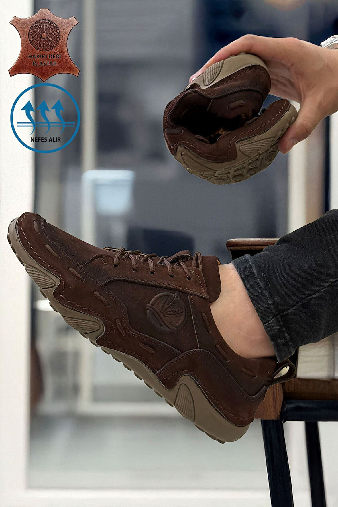 Big King Nubuk Hakiki Deri Spider Erkek Çarık Ayakkabı