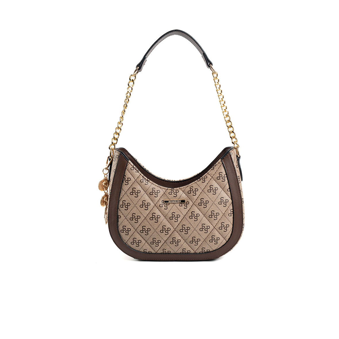 Silver Polo  Kadın Omuz Çantası 1168-47815 SILVER POLO BAYAN ÇANTASI M178 KOYU BEJ-MAT KAHVE