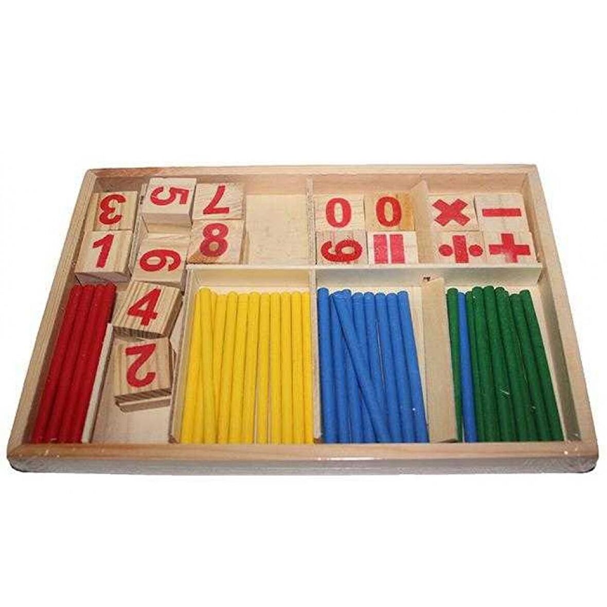 Ahşap Kutulu Matematik Seti Çocuk Oyun Oyuncak
