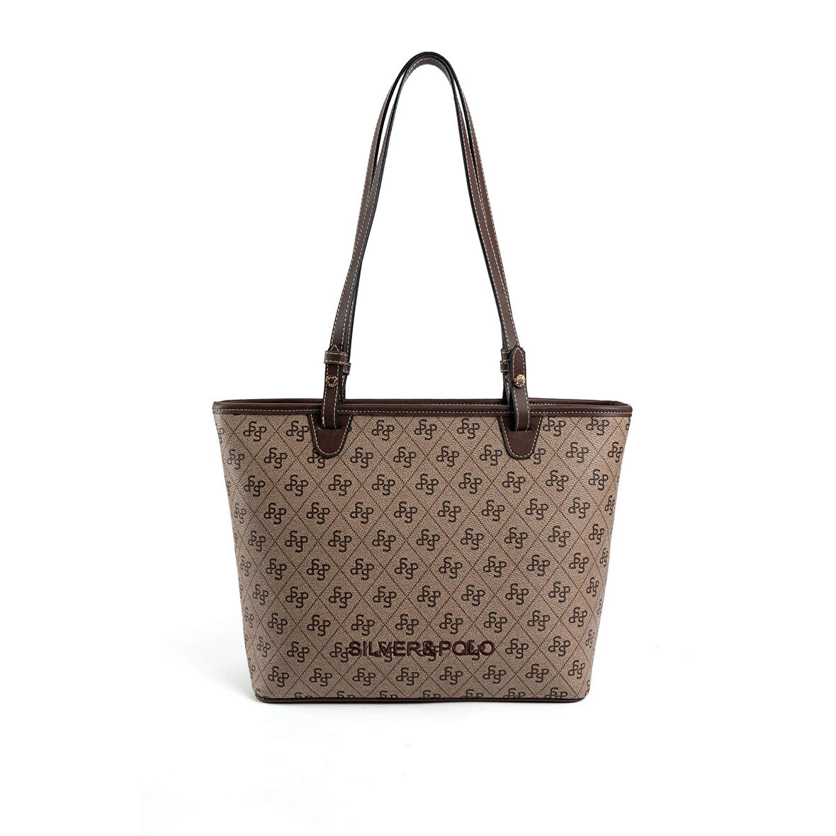 Silver Polo  Kadın Omuz Çantası 1204-47828 SILVER POLO Kadın ÇANTASI M178 KOYU BEJ-MAT KAHVE
