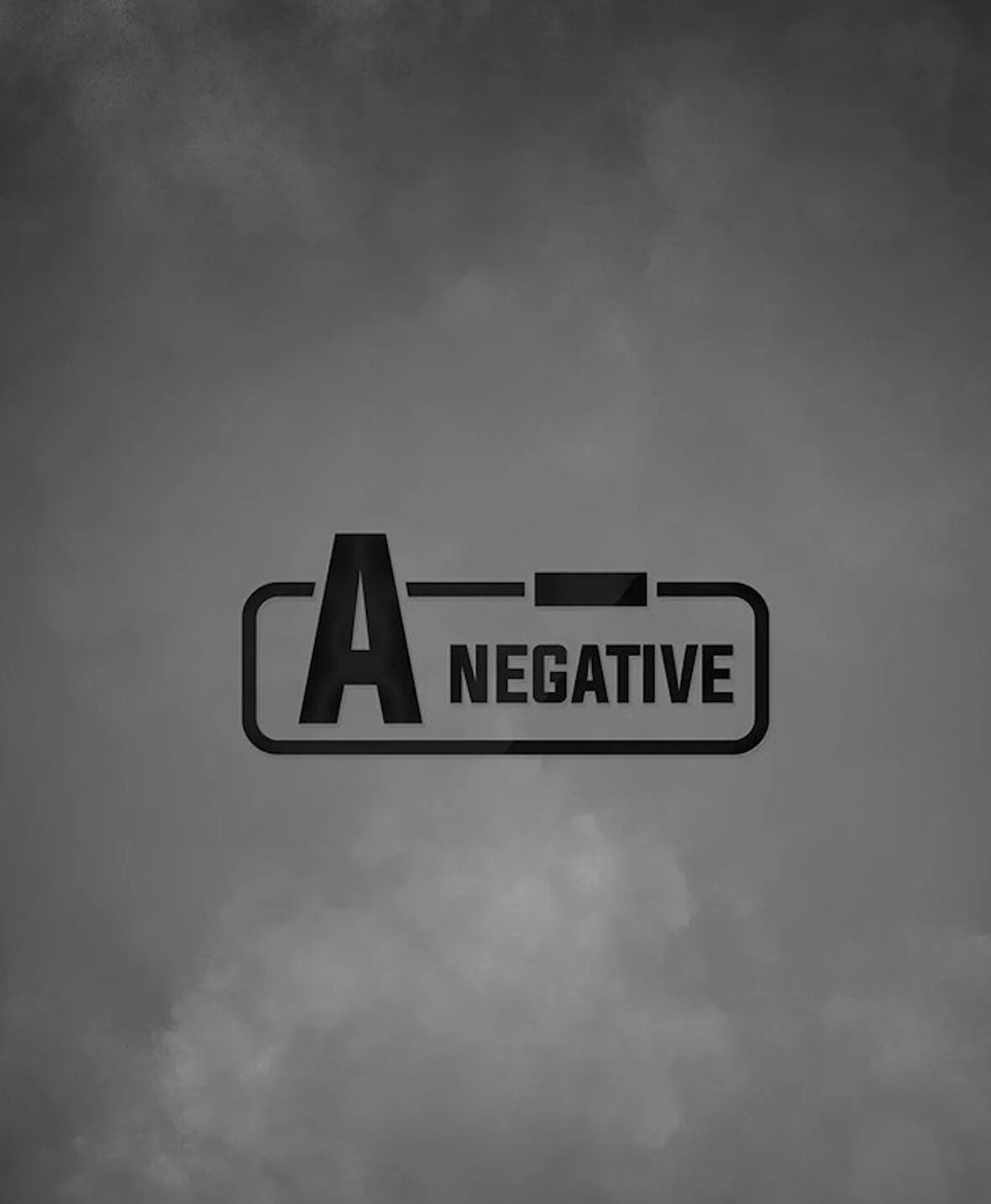 A - Negatif Kan Grubu Araba Motorsiklet Etiket Sticker 14CM Siyah Renk