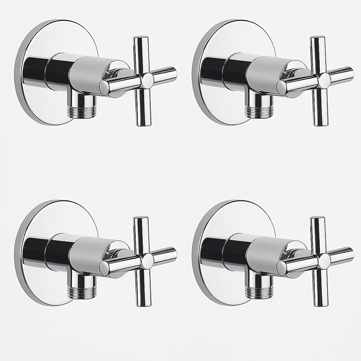 4'LÜ Taharet Musluğu Artı kullanım   Pirinç Gövde, AÇ-KAPA kullanım