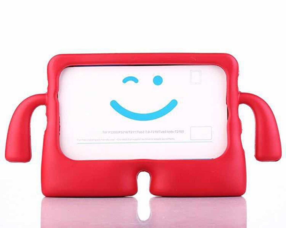 Galaxy Tab E SM-T377 8 inç Uyumlu iBuy Standlı Fuchsia Yumuşak Eğlenceli Çocuk Tablet Kılıfı