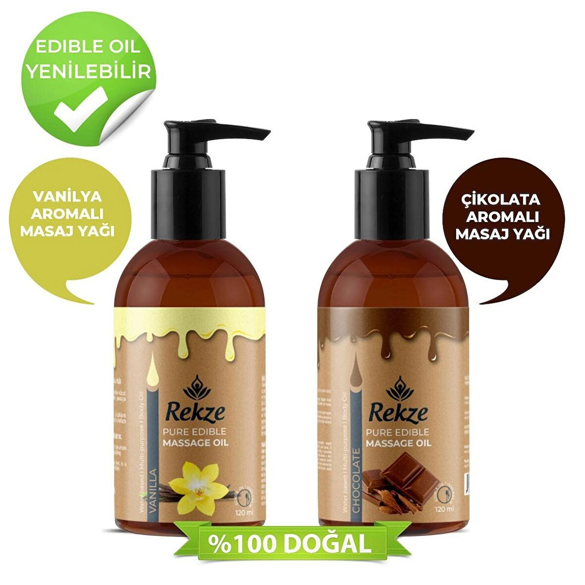 Genel Markalar Masaj Yagı Yenilebilir Vanilya + Cıkolata Vucut Yagı 120 ml