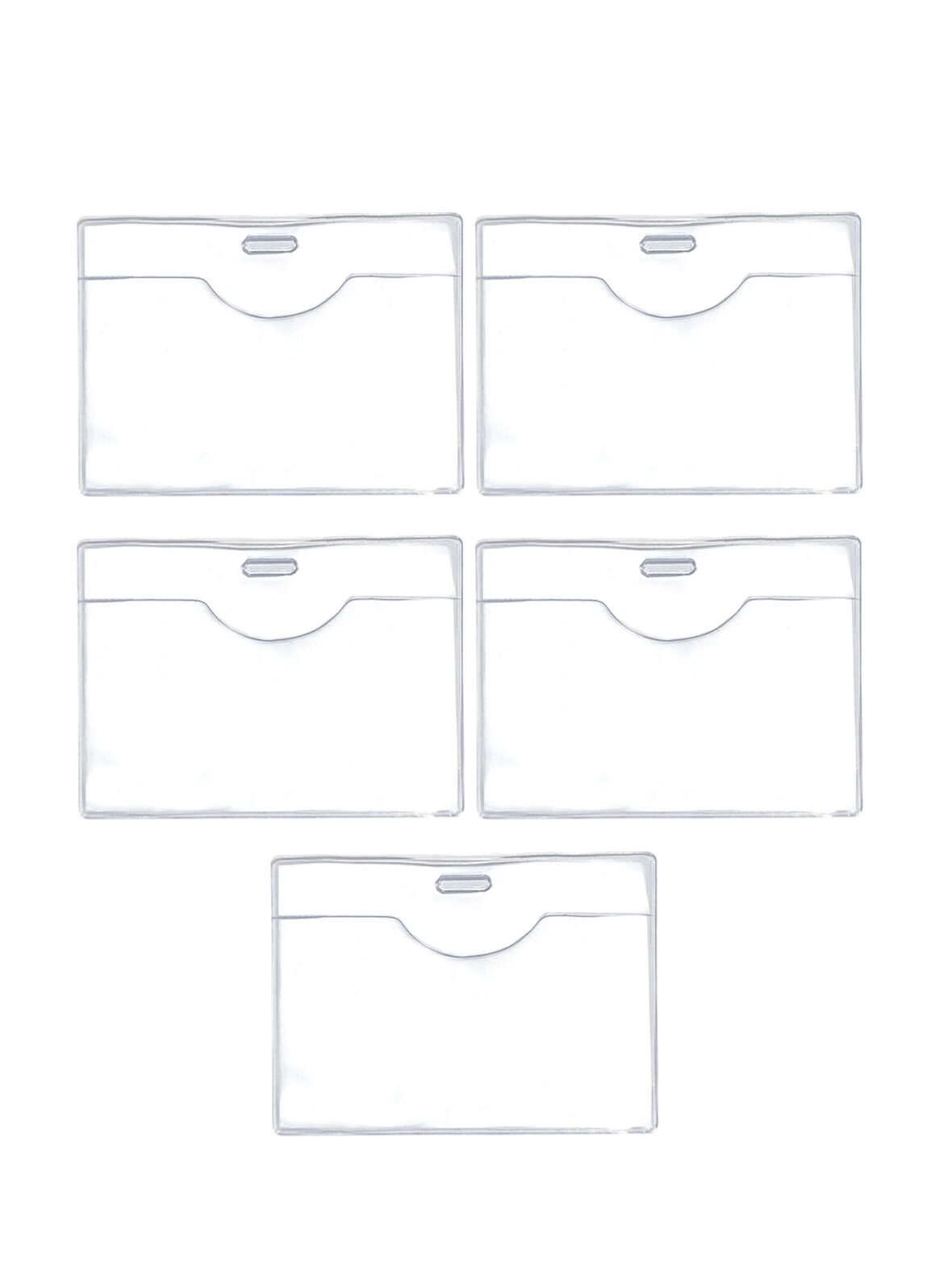 Pvc Yaka Kartlığı Yaka Kartı Kılıfı Kart Koruyucu 9,5x7 cm - 5 Adet