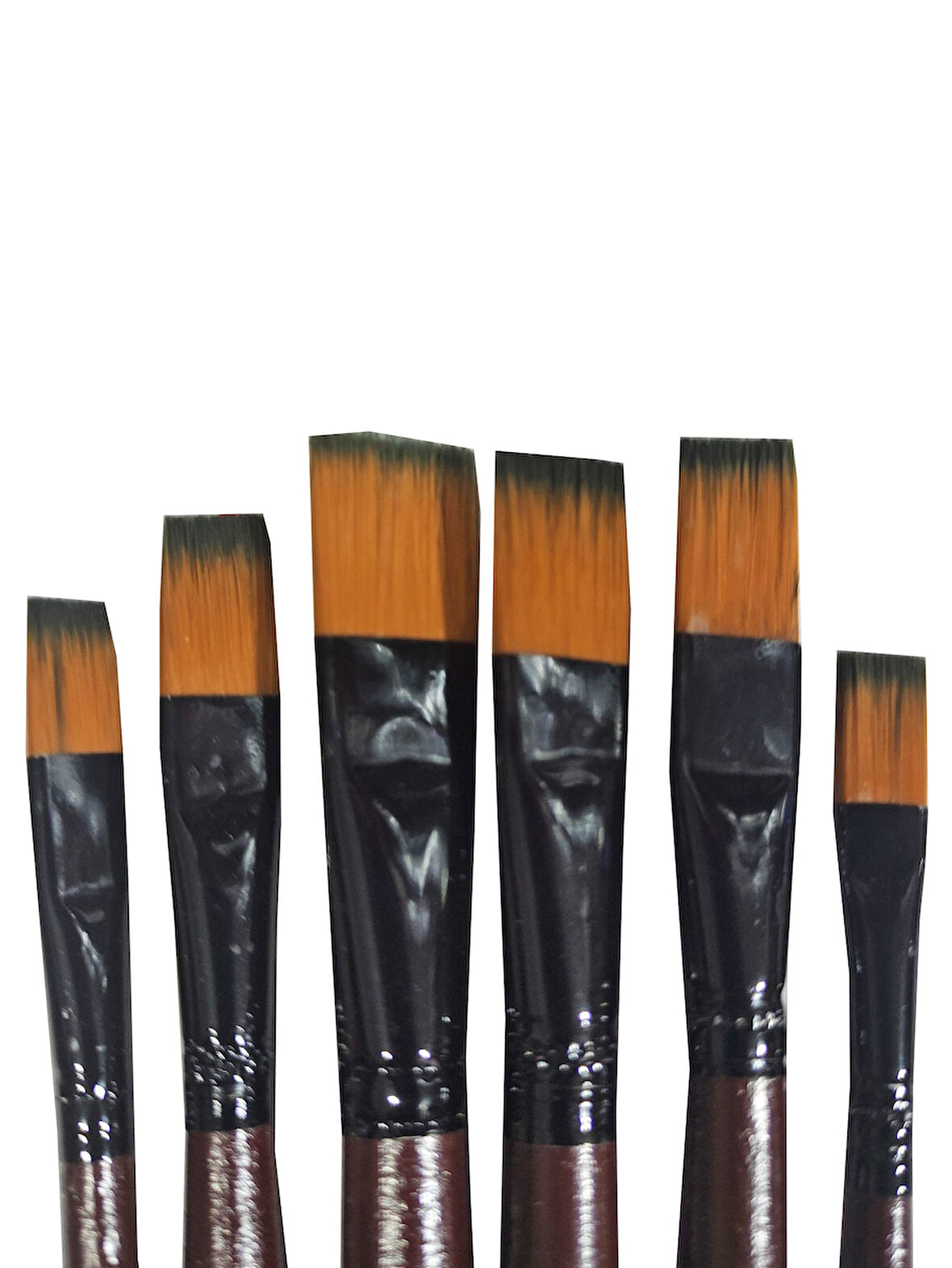 Yağlı Boya Fırça Seti 6'lı Resim Fırçası Akrilik Boya Yassı Fırça