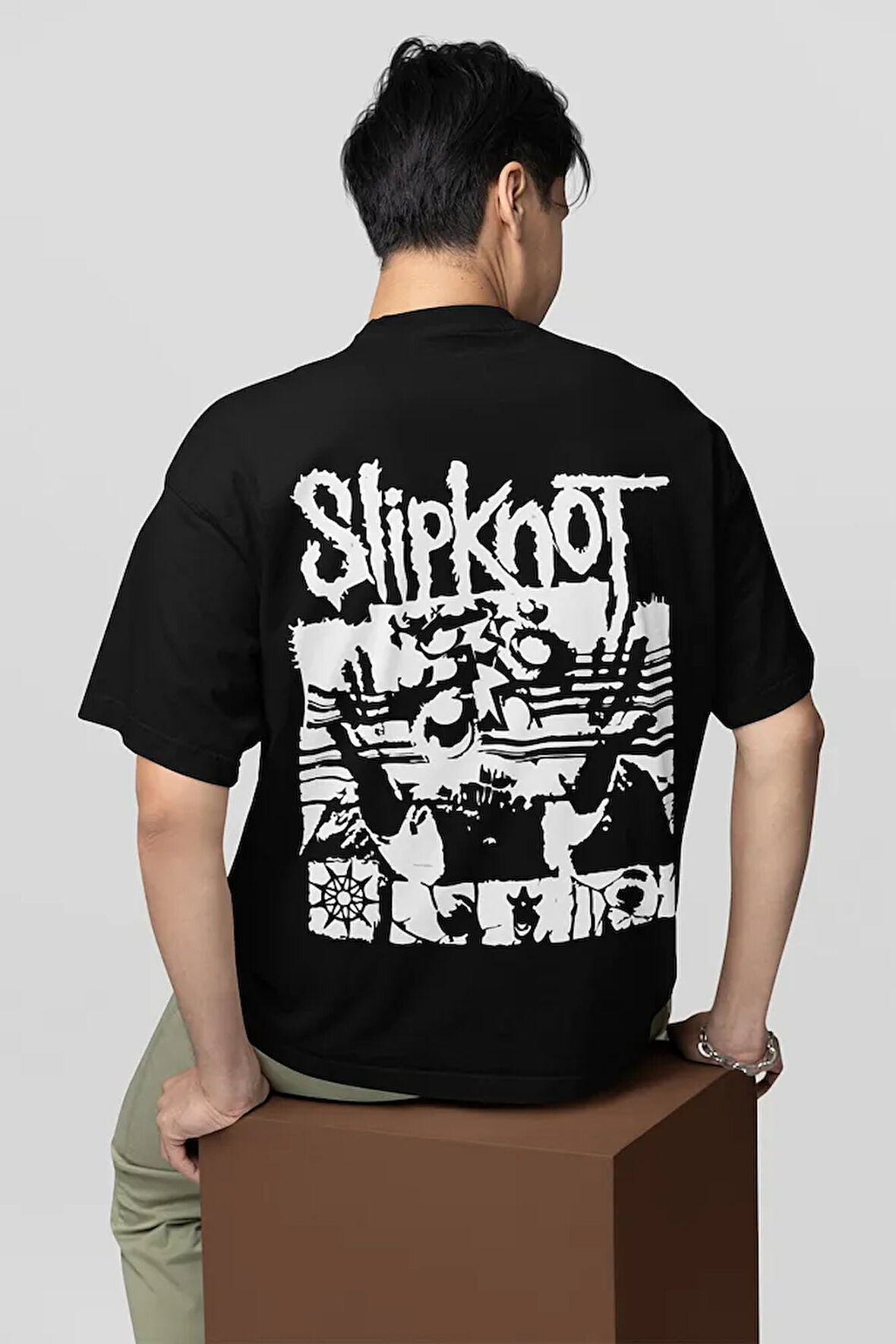 Slipknot Baskılı Unisex Oversize Tişört