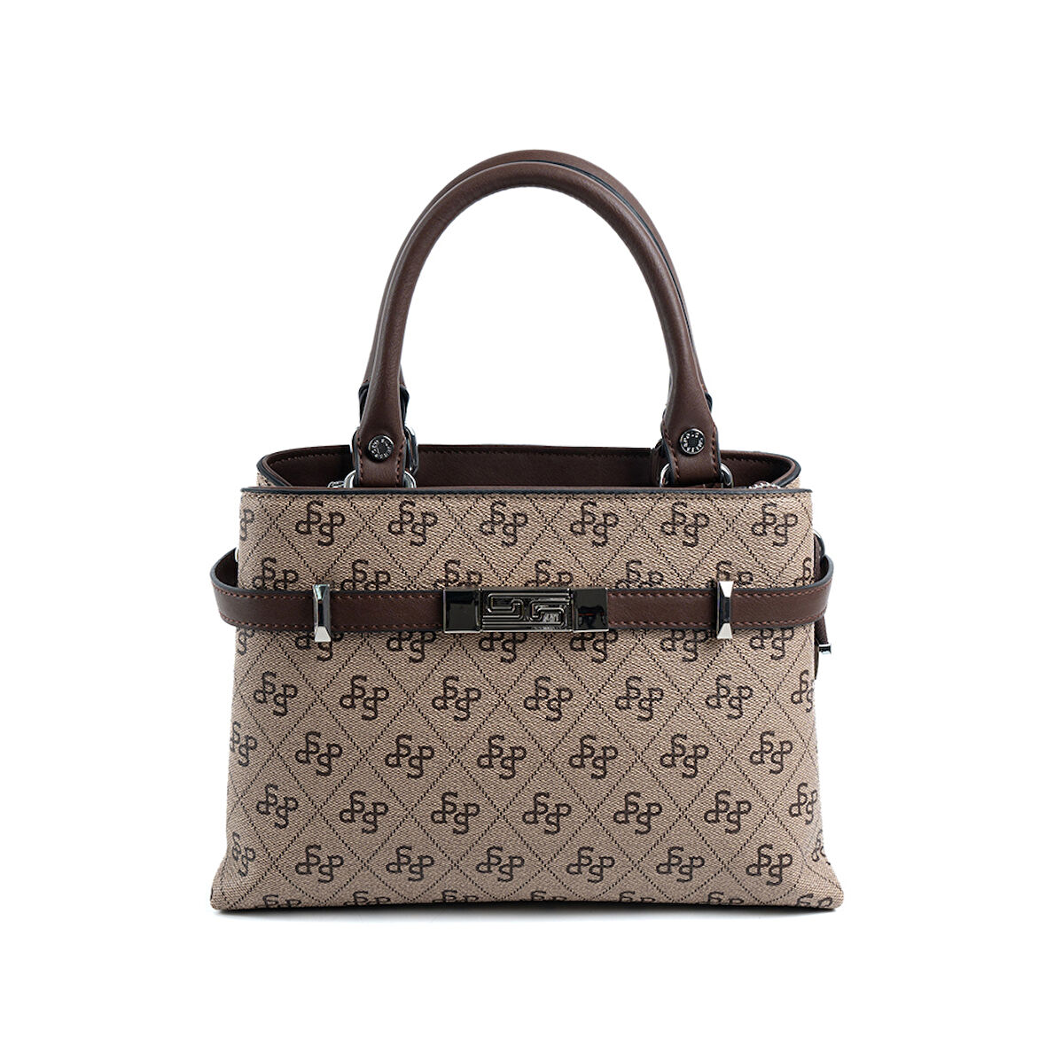 Kadın Omuz Çantası 1149-47906  Silver Polo Kadın ÇANTASI M178 KOYU BEJ-MAT KAHVE