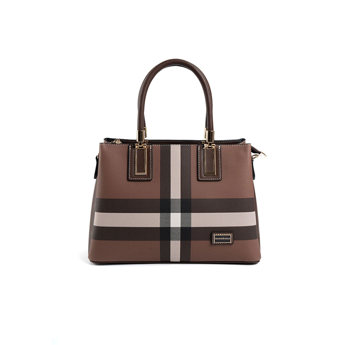 Silver Polo  Kadın Omuz Çantası 1000-47916 SILVER POLO Kadın ÇANTASI MK85 KOYU KAHVE-MAT KAHVE