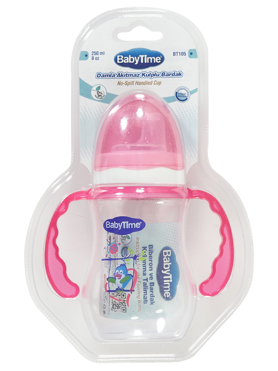 Babytime Kulplu Bardak 250 Ml Fuşya