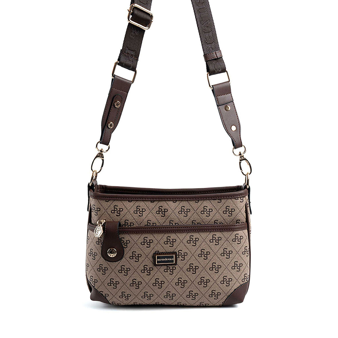 Silver Polo  Kadın Çapraz Çanta 1160-47939 SILVER POLO ÇAPRAZ Kadın ÇANTASI M178 KOYU BEJ-MAT KAHVE