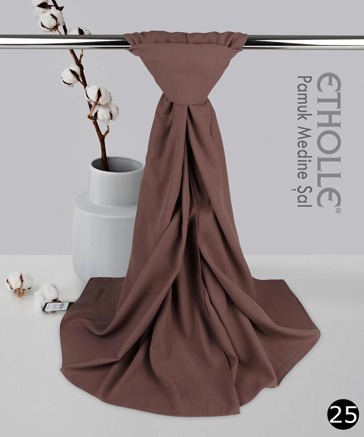 Alcanavm Etholle Pamuk Medine İpeği Şal