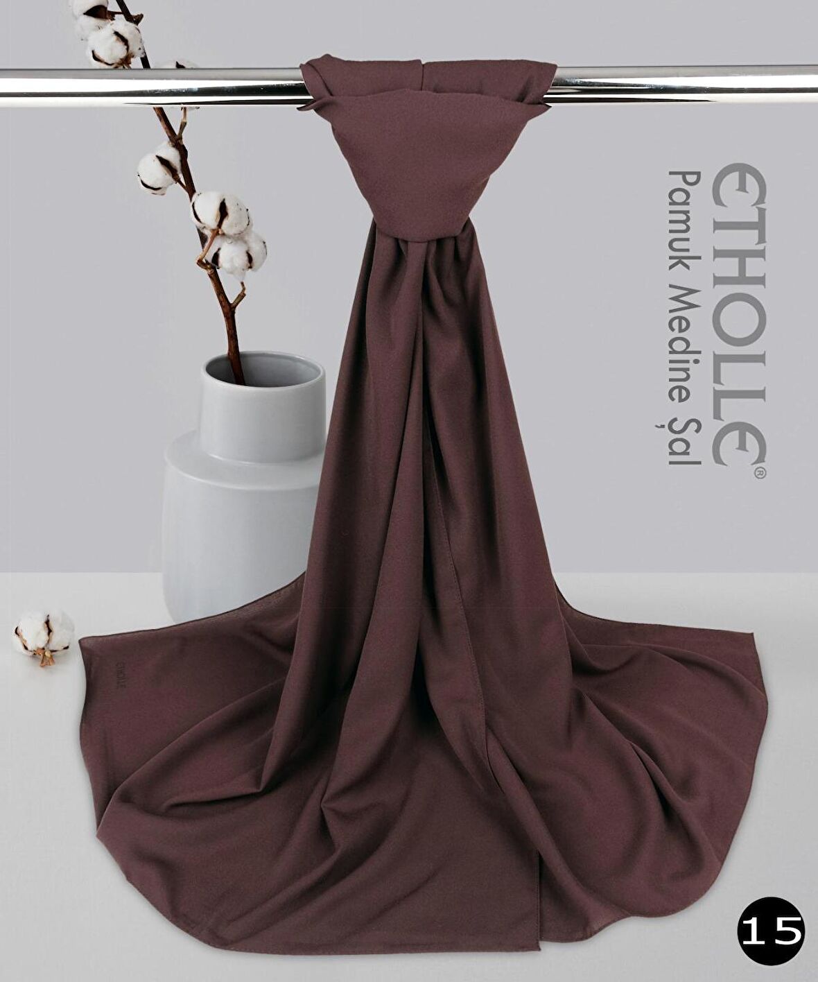 Alcanavm Etholle Pamuk Medine İpeği Şal