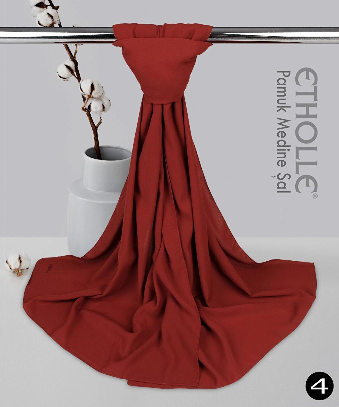 Alcanavm Etholle Pamuk Medine İpeği Şal