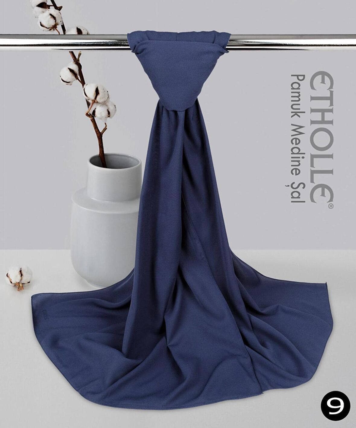 Alcanavm Etholle Pamuk Medine İpeği Şal