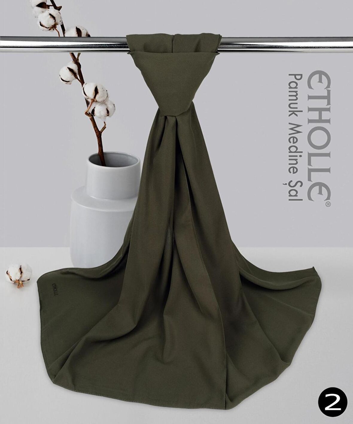 Alcanavm Etholle Pamuk Medine İpeği Şal