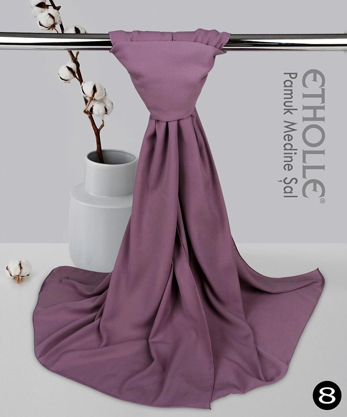 Alcanavm Etholle Pamuk Medine İpeği Şal