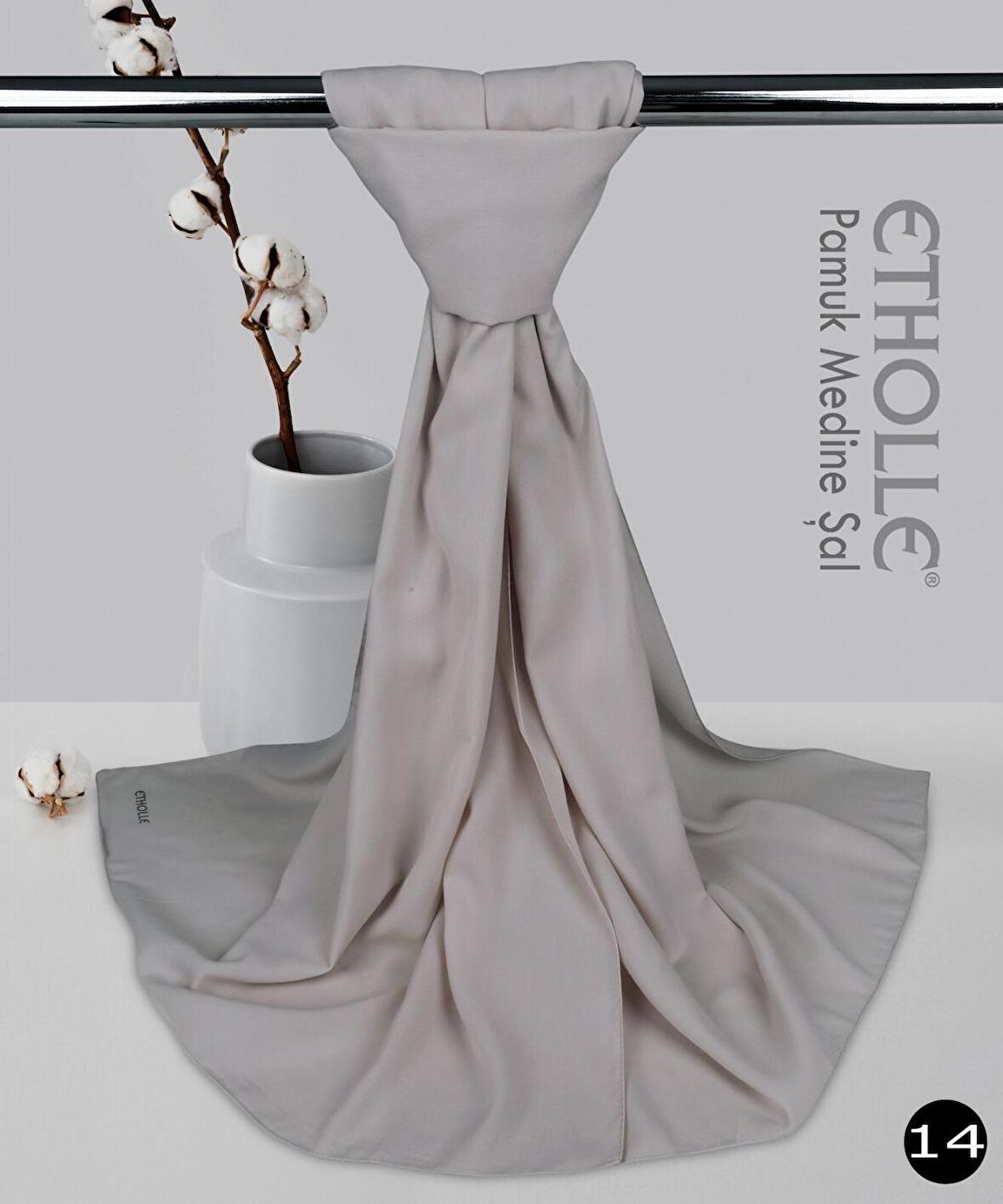 Alcanavm Etholle Pamuk Medine İpeği Şal