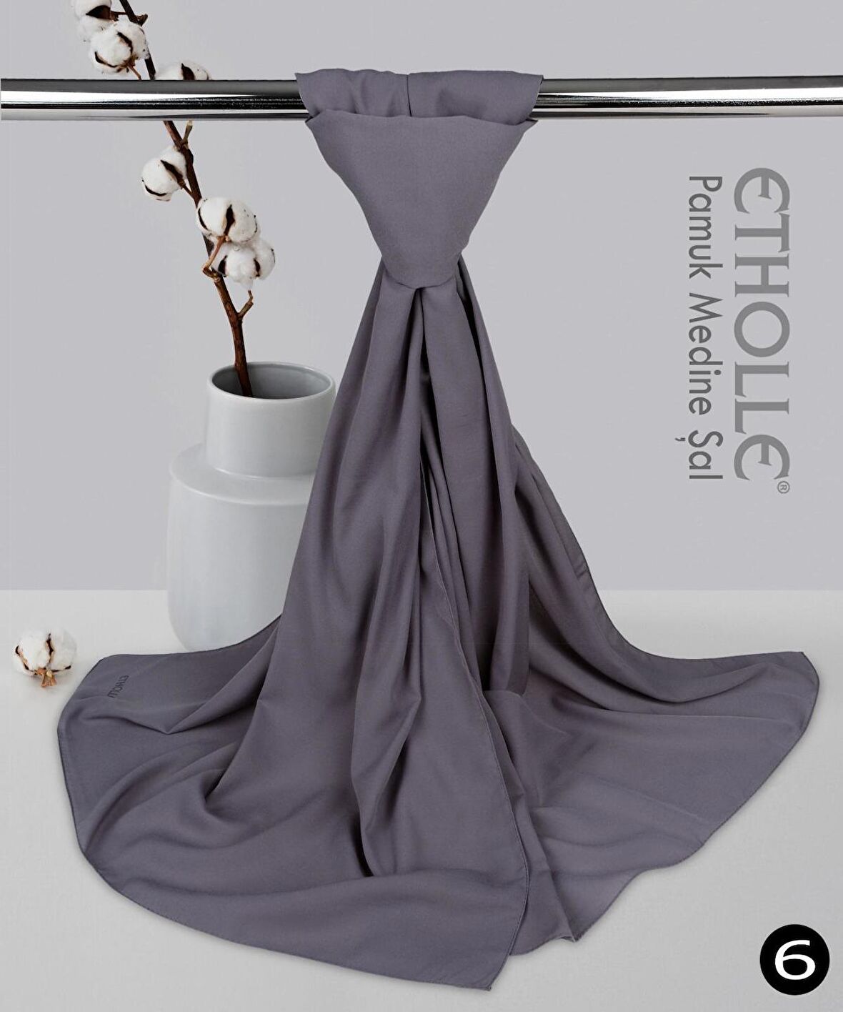 Alcanavm Etholle Pamuk Medine İpeği Şal