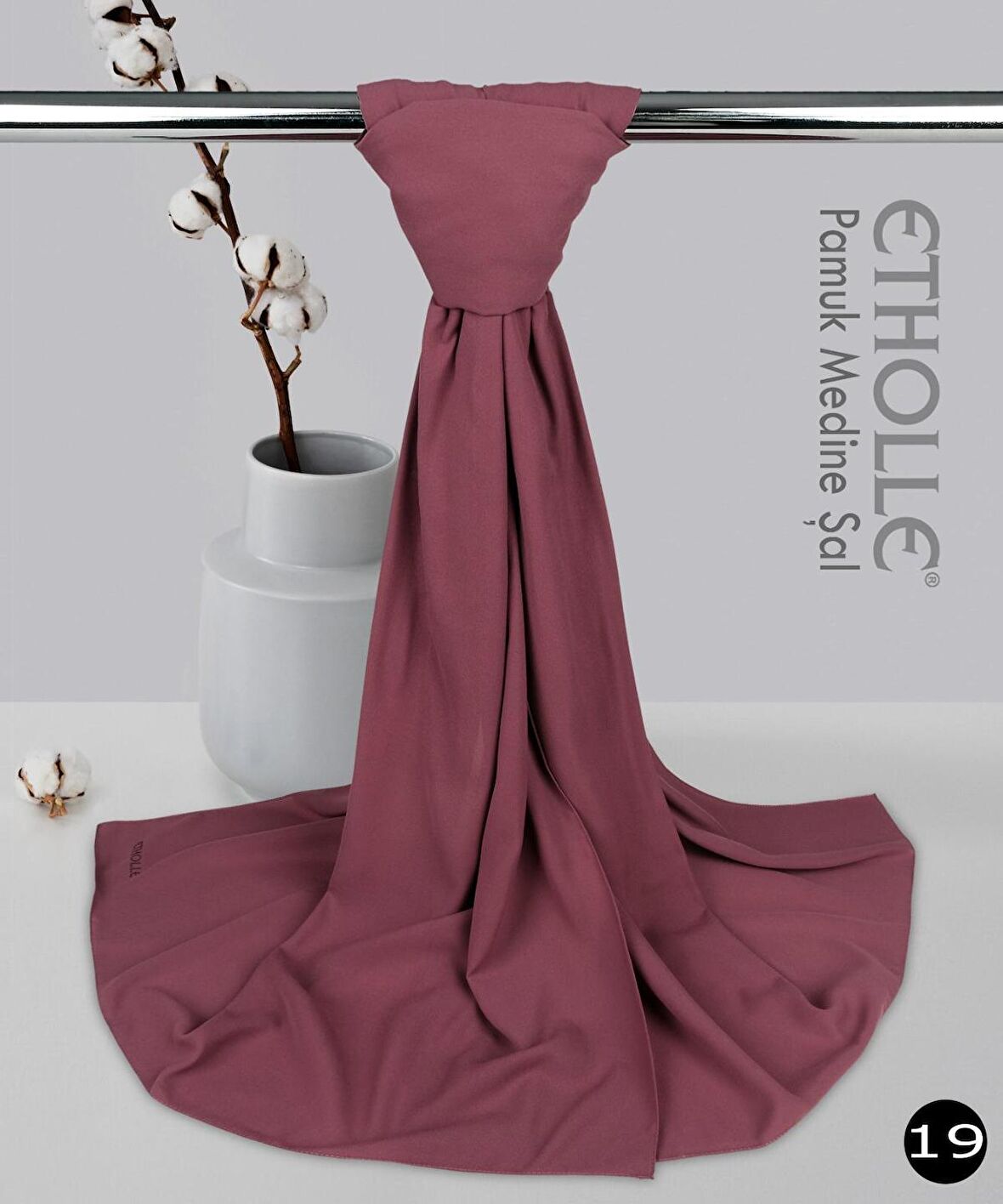 Alcanavm Etholle Pamuk Medine İpeği Şal