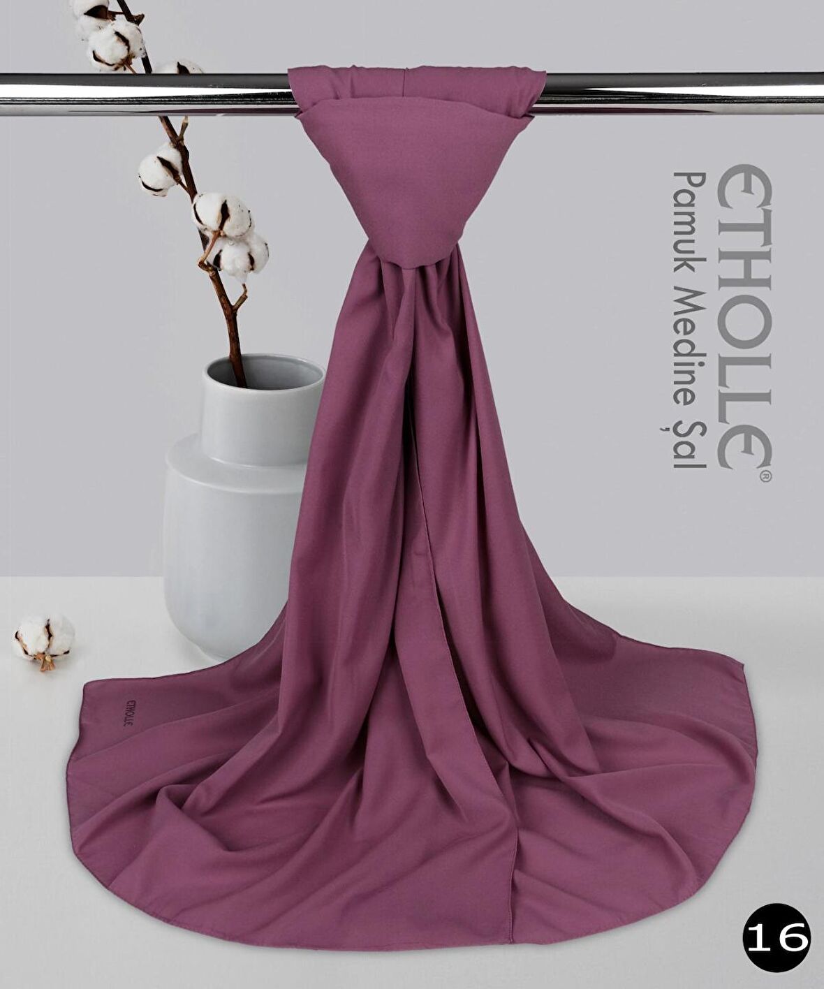 Alcanavm Etholle Pamuk Medine İpeği Şal