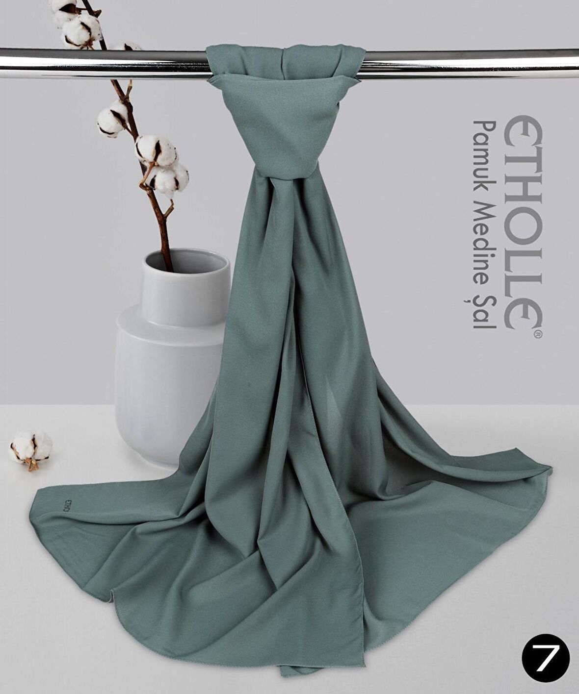 Alcanavm Etholle Pamuk Medine İpeği Şal