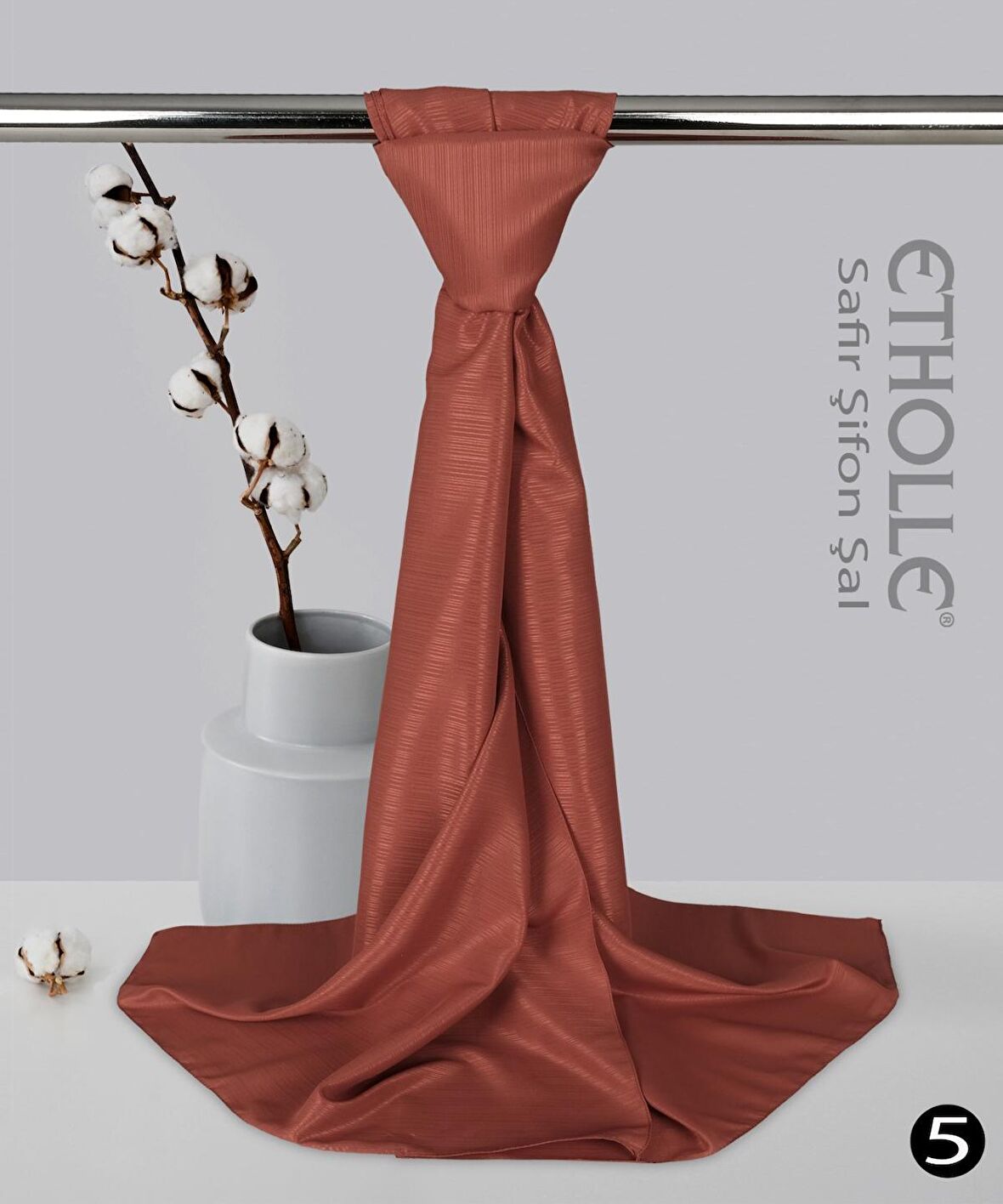 Alcanavm Etholle Safir Şifon Şal