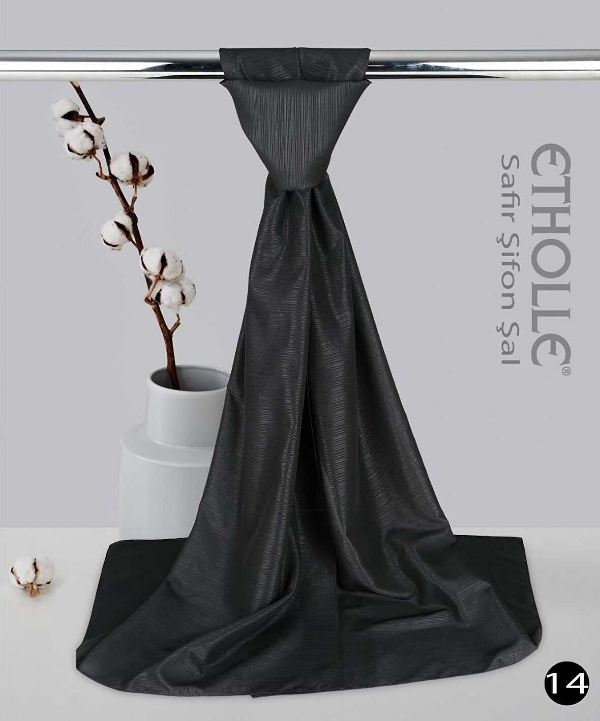 Alcanavm Etholle Safir Şifon Şal