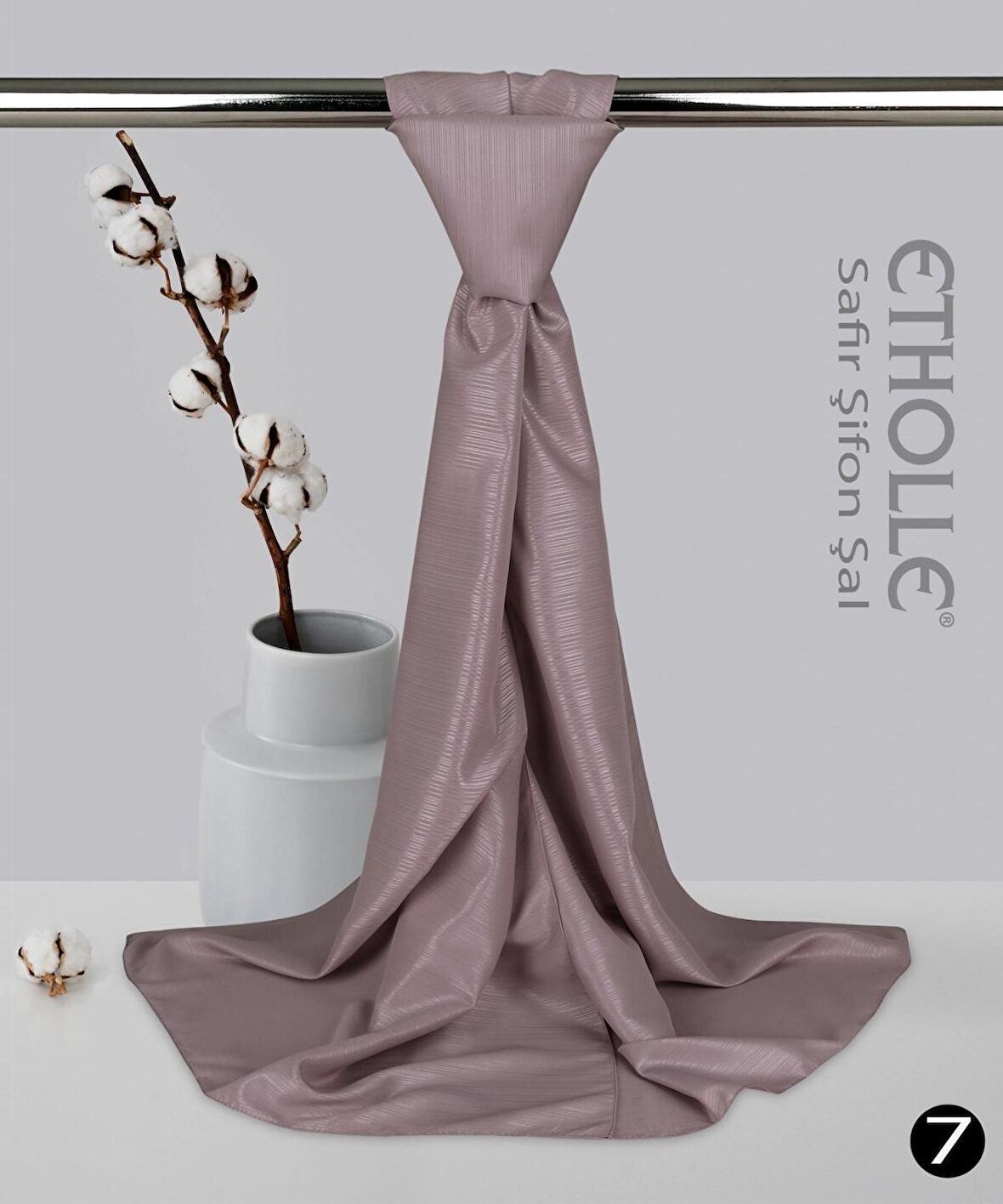 Alcanavm Etholle Safir Şifon Şal