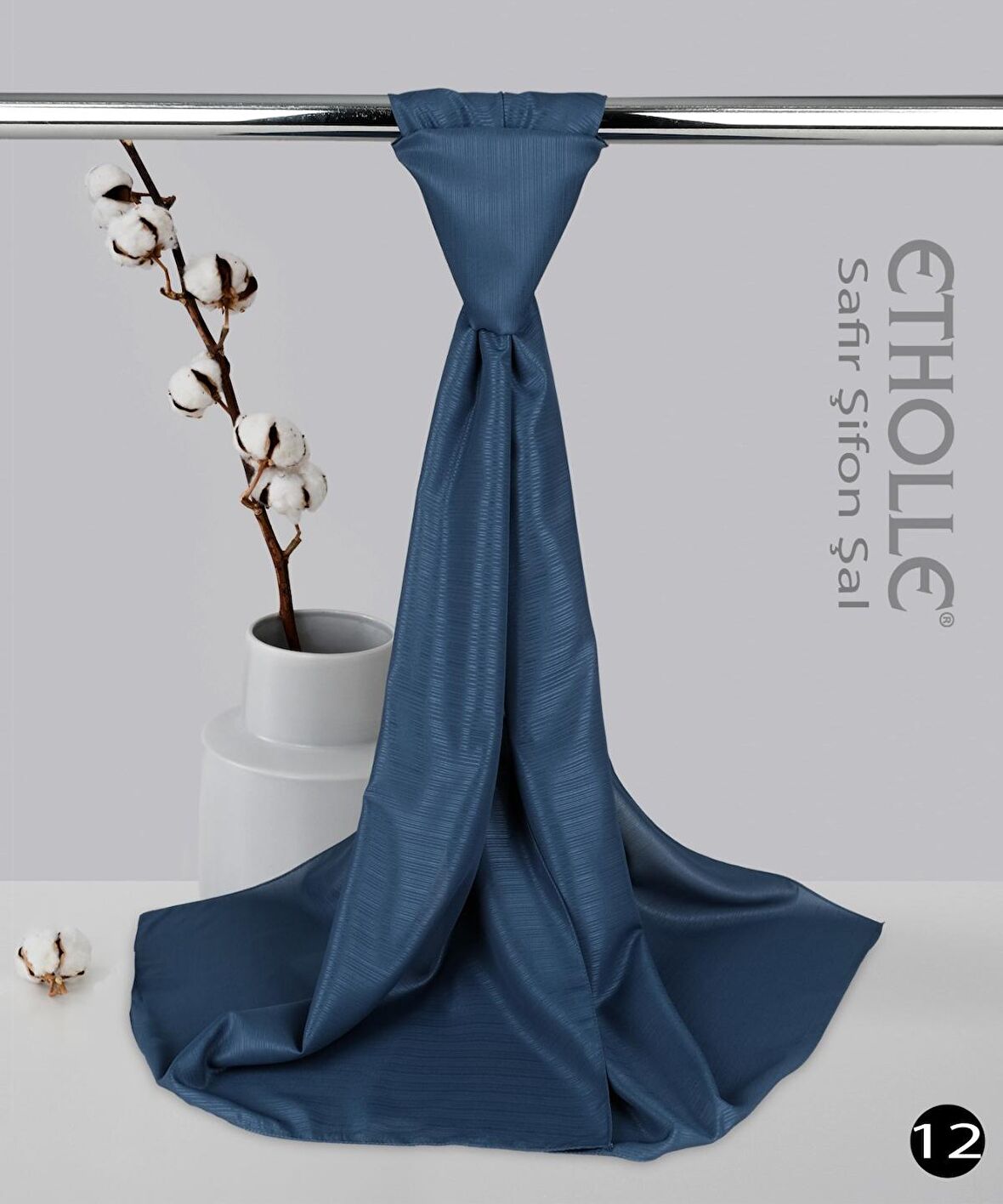 Alcanavm Etholle Safir Şifon Şal