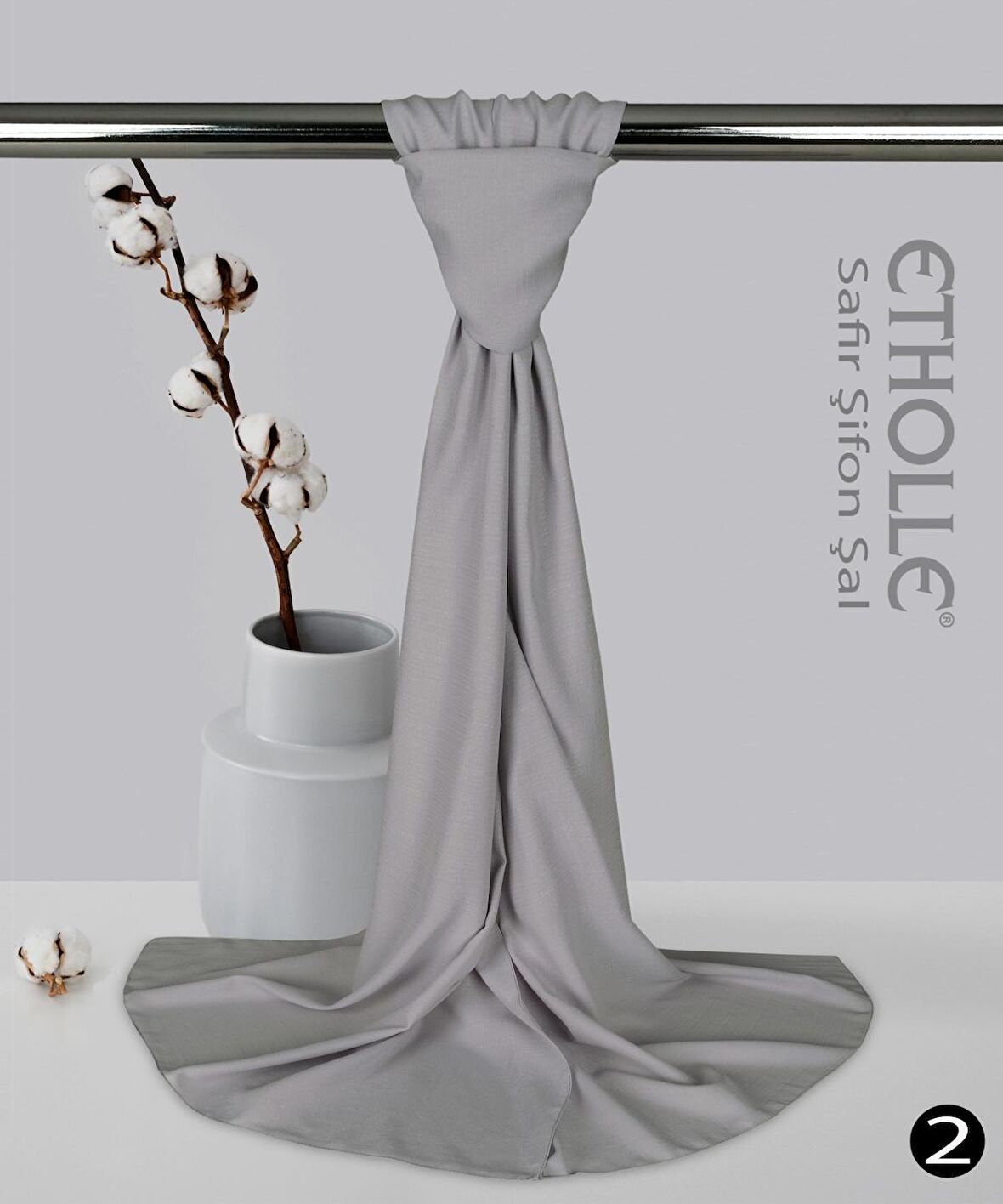 Alcanavm Etholle Safir Şifon Şal