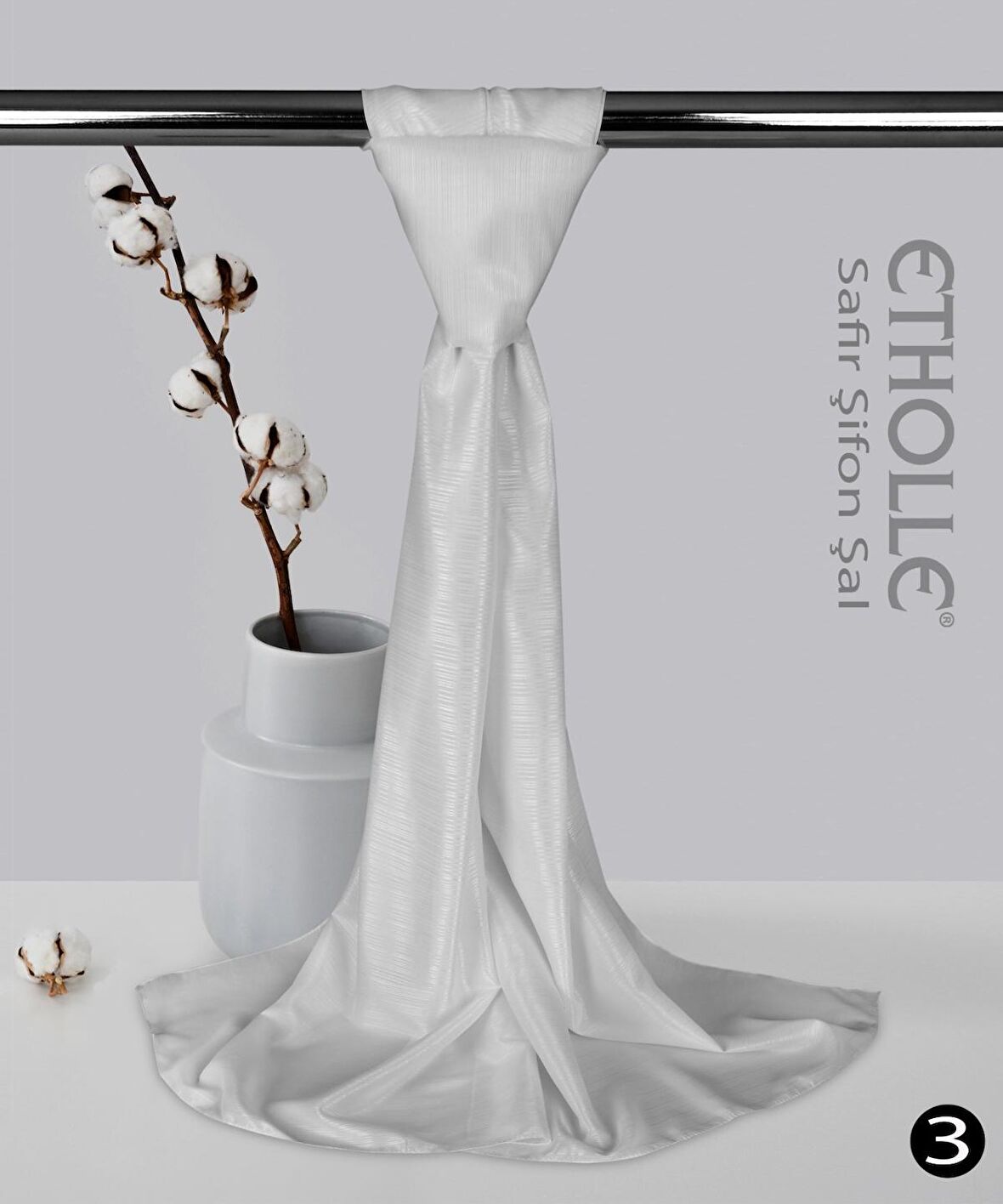 Alcanavm Etholle Safir Şifon Şal