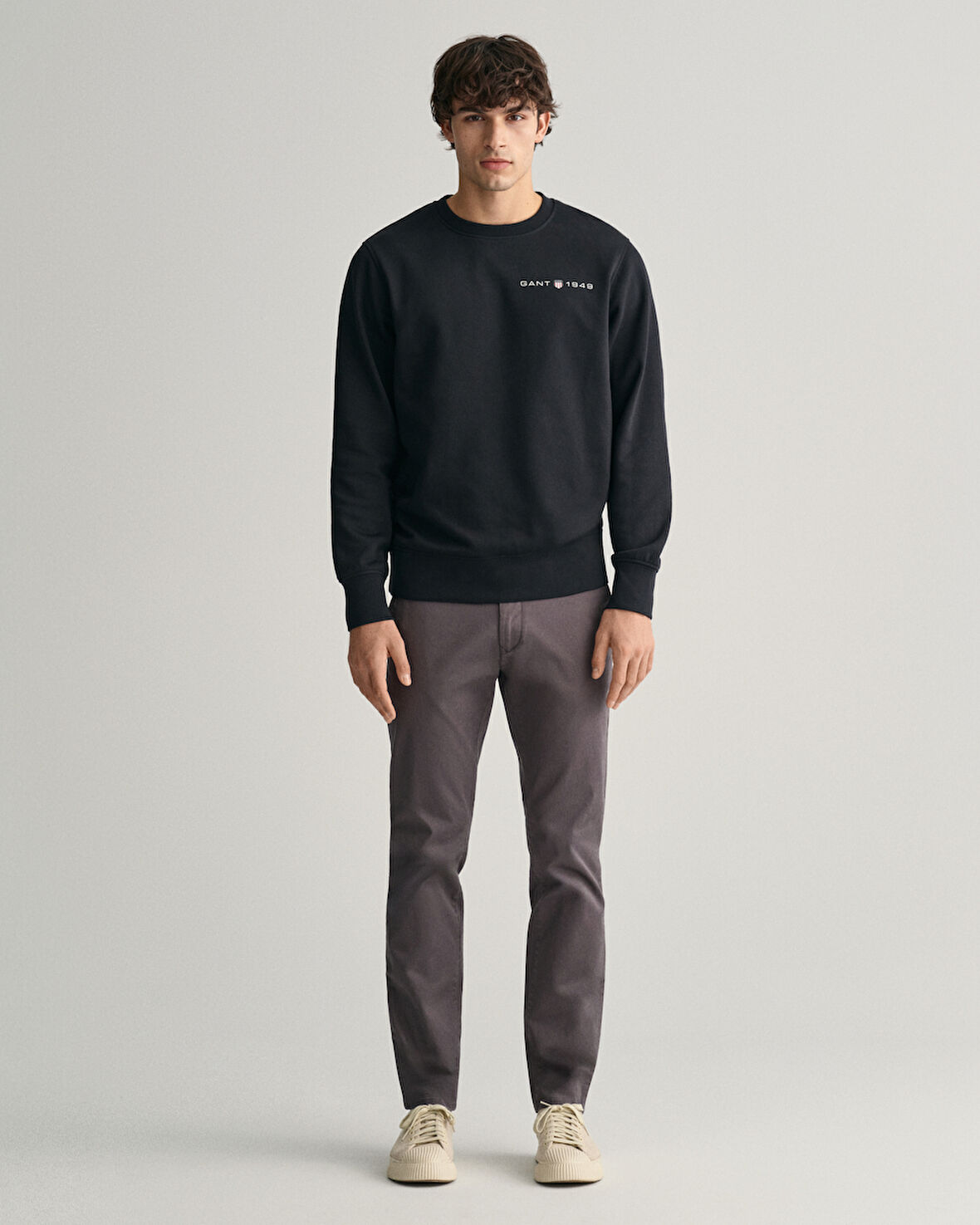 GANT Erkek Gri Slim Fit Chino Pantolon