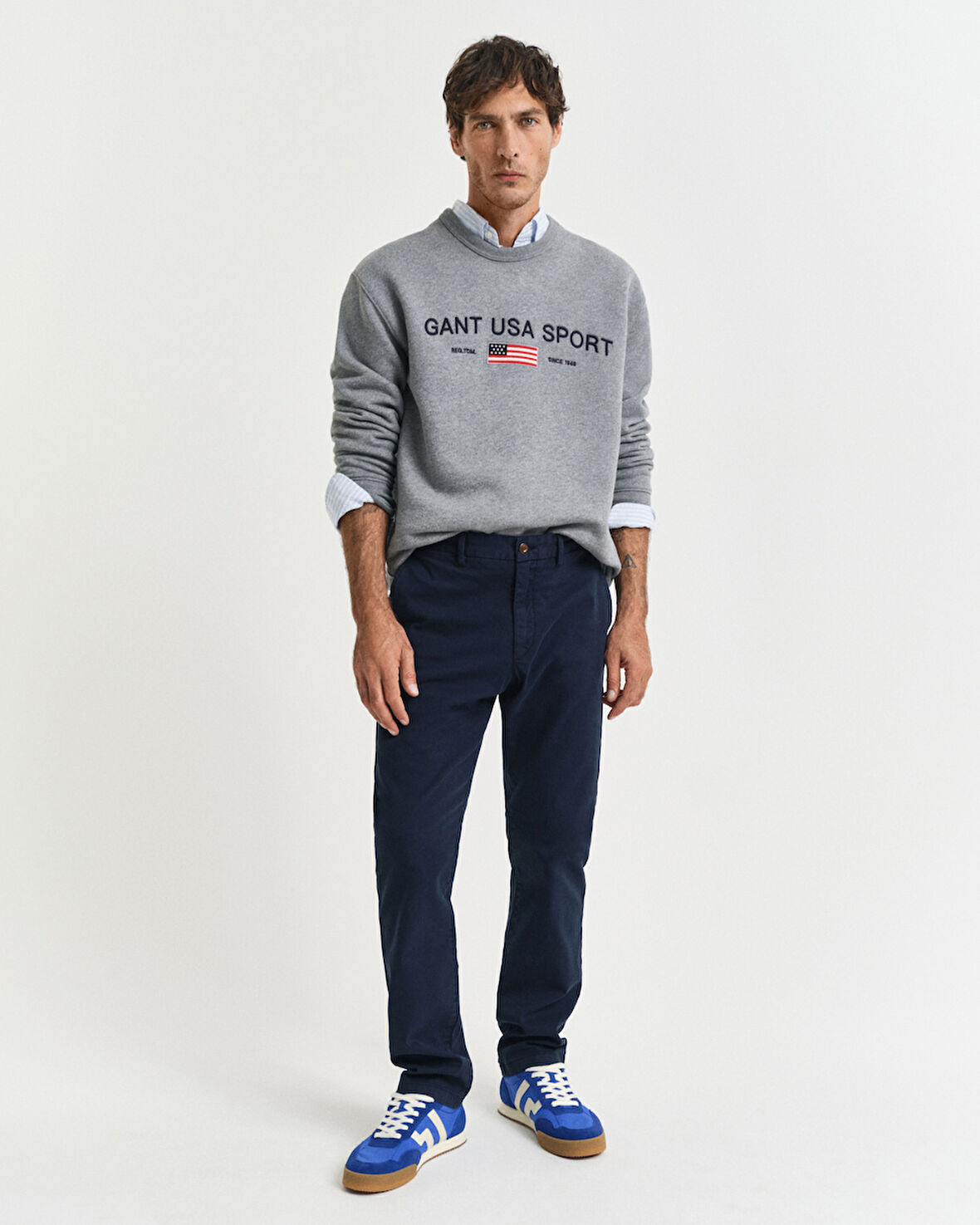 GANT Erkek Lacivert Slim Fit Pantolon