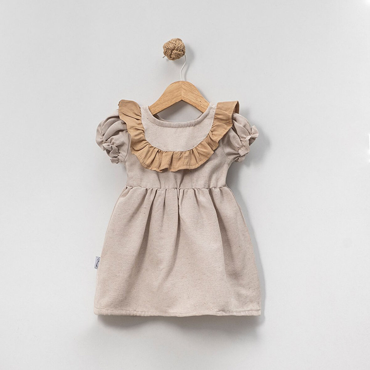 Kız Çocuk Kısa Kollu Düğmeli Elbise