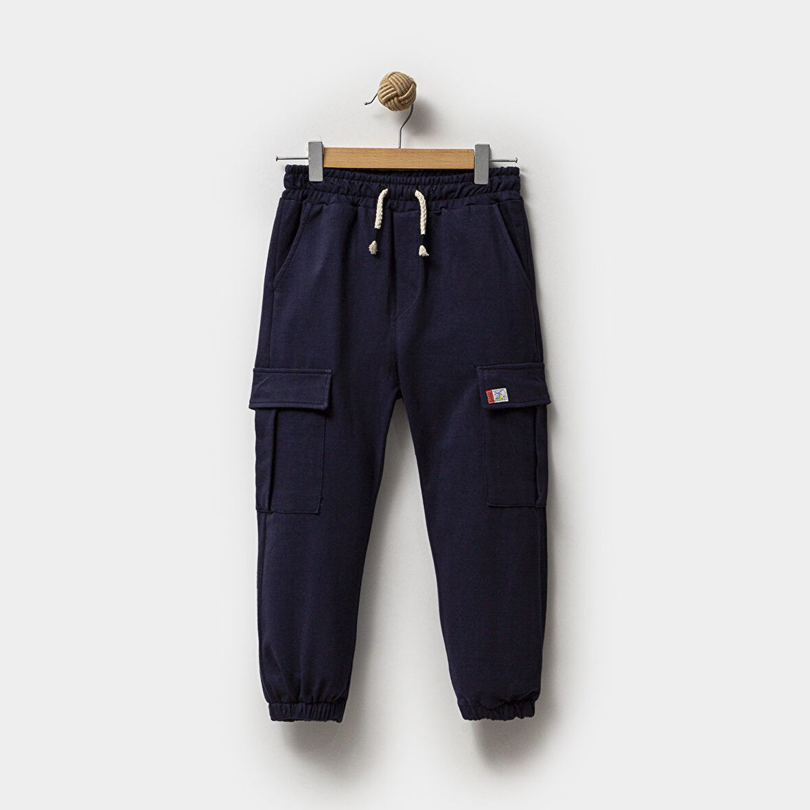 Erkek Çocuk Kargo Cepli Paçası Beli Lastikli 2ip Eşofman Altı %100 Pamuklu