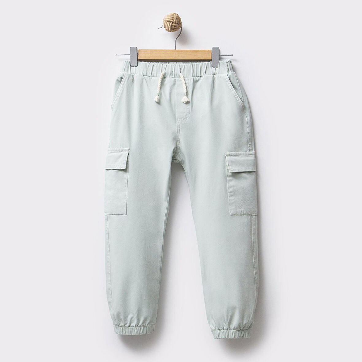 Erkek Çocuk Kargo Cepli Paçası Beli Lastikli Jogger Pantolon