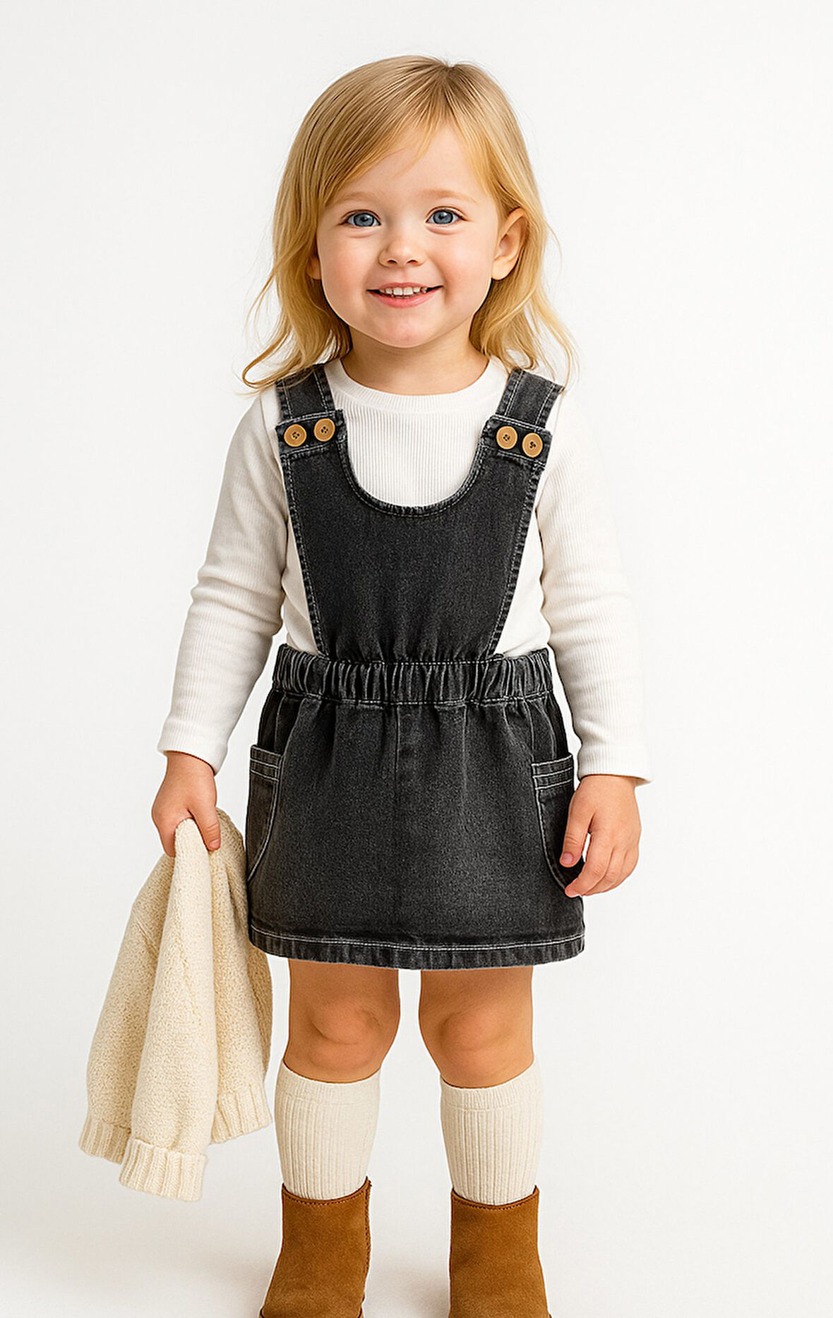 Kız Çocuk Basic Kot Jile / Kot Elbise