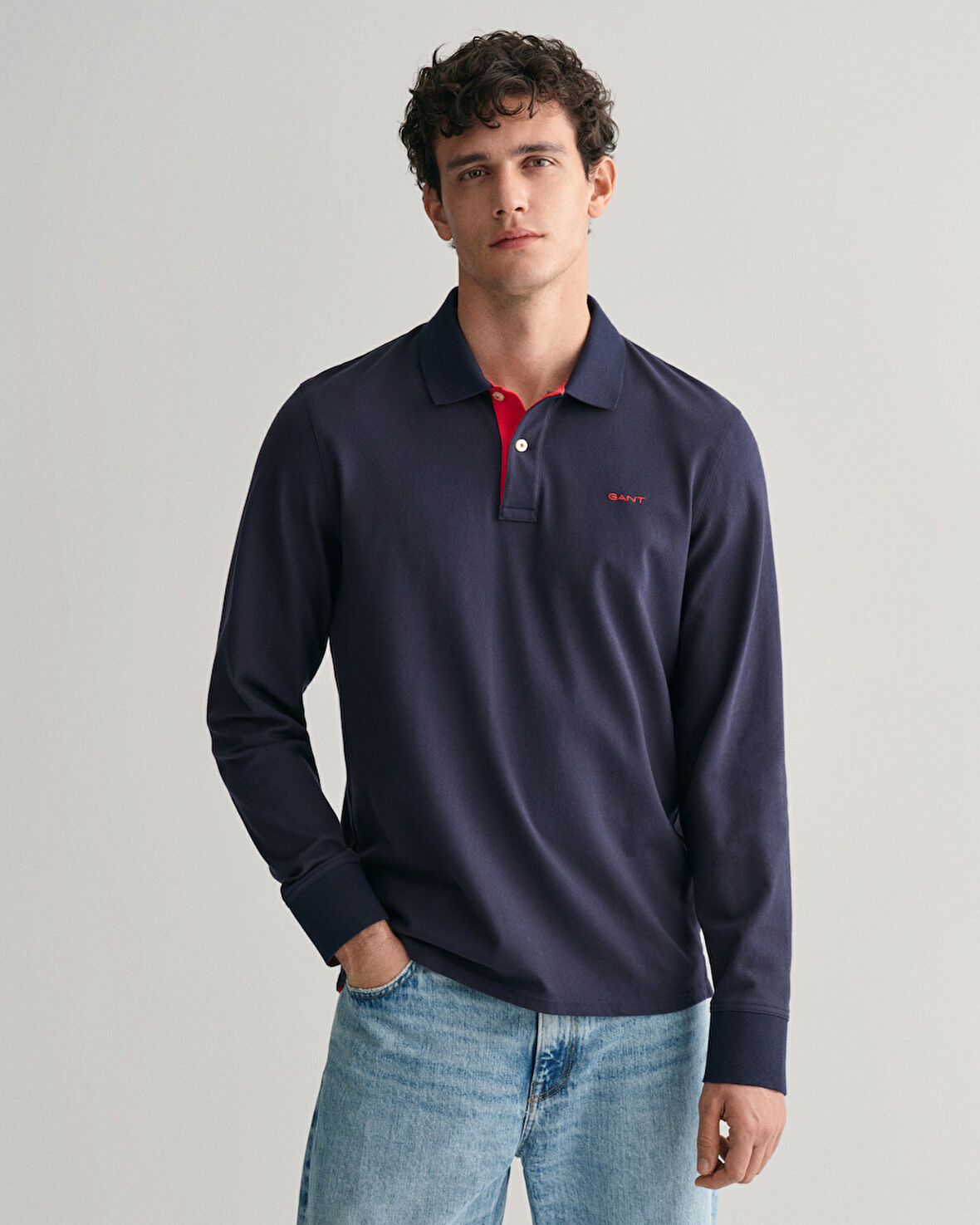 GANT Erkek Lacivert Regular Fit Polo