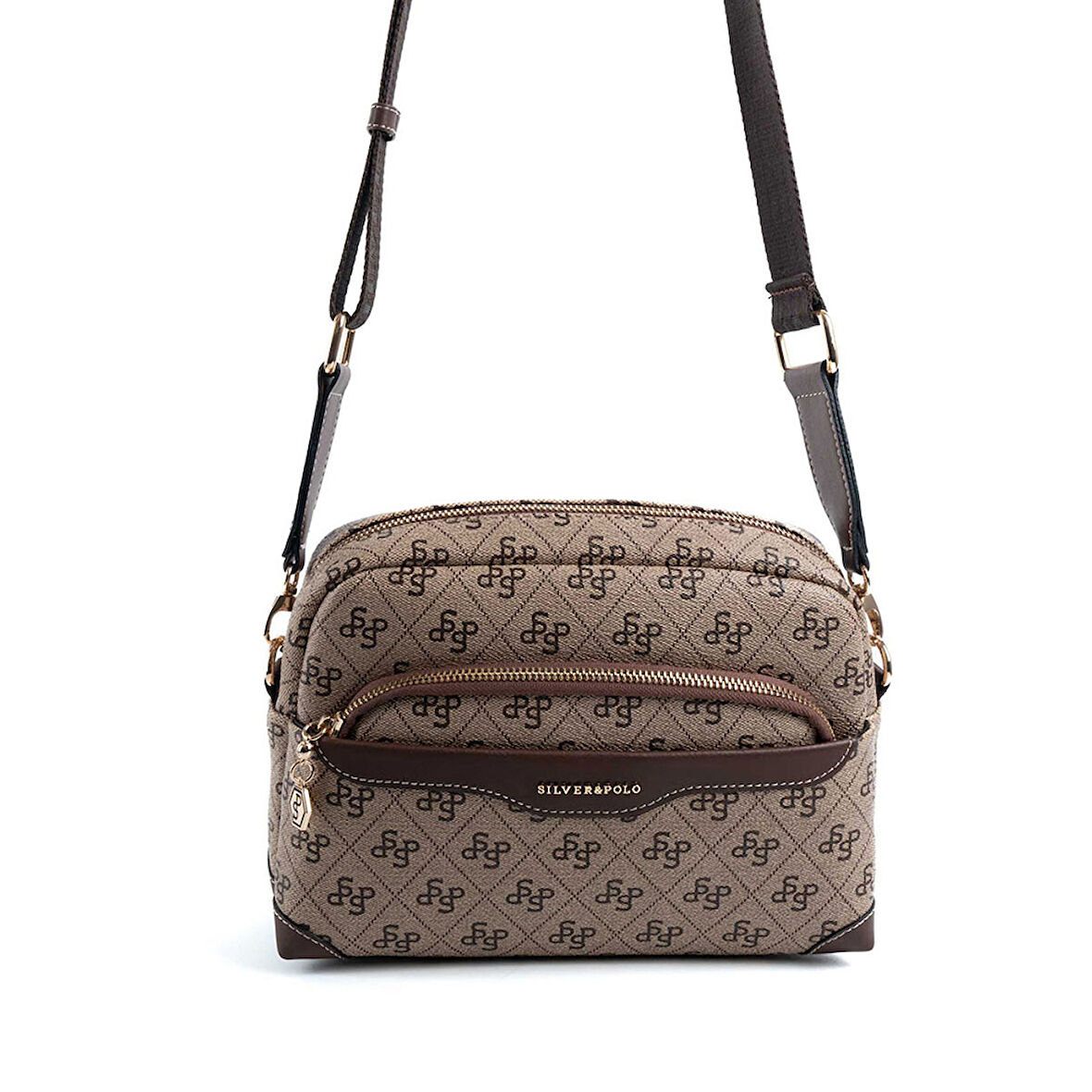 Silver Polo  Kadın Çapraz Çanta 1201-47992 SILVER POLO ÇAPRAZ Kadın ÇANTASI M178 KOYU BEJ-MAT KAHVE