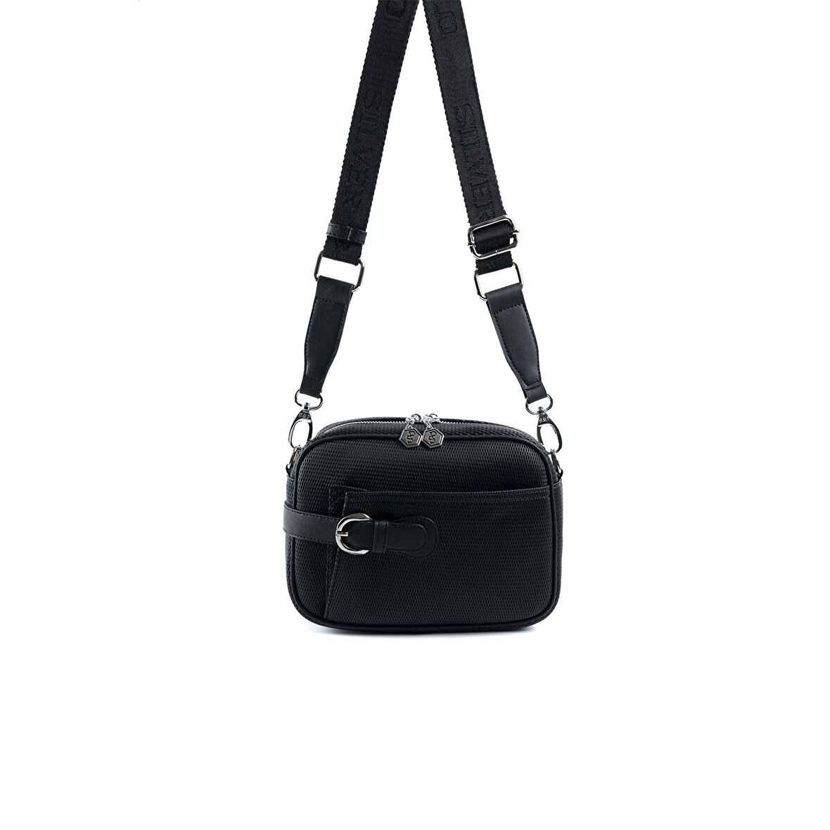 Silver Polo  Kadın Çapraz Çanta 1256-48099 SILVER POLO ÇAPRAZ Kadın ÇANTASI M86 SİYAH-MAT SİYAH