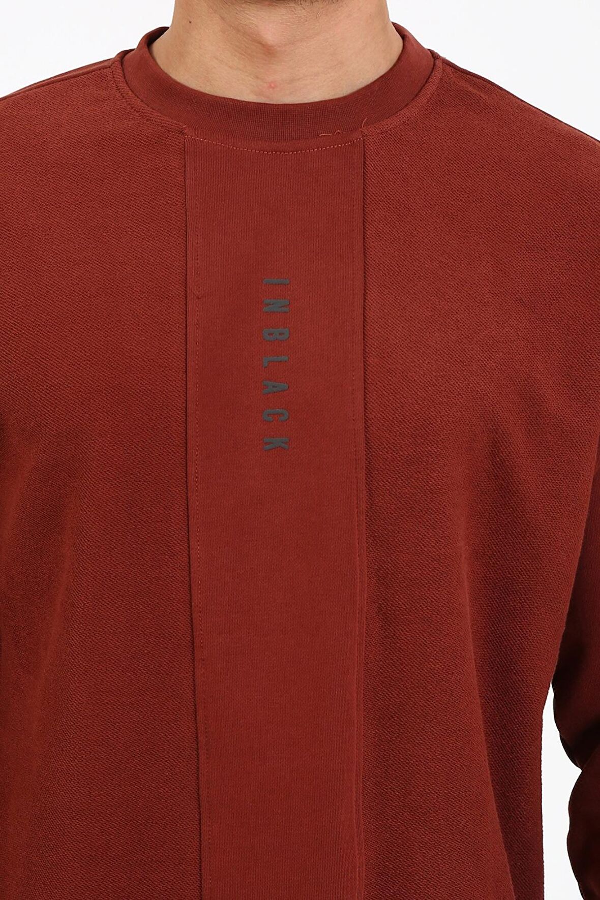 Fıve Pocket Erkek Bisiklet Yaka Sweatshırt - Bordo