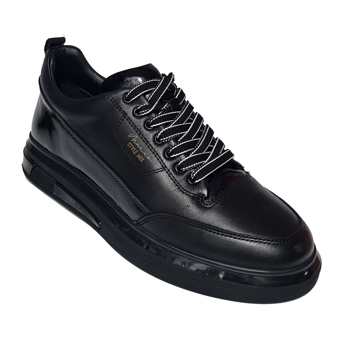 Marcomen Rugan Parçalı Model Hakiki Deri Kalın Köpük Taban Erkek Sneaker Ayakkabı 19380