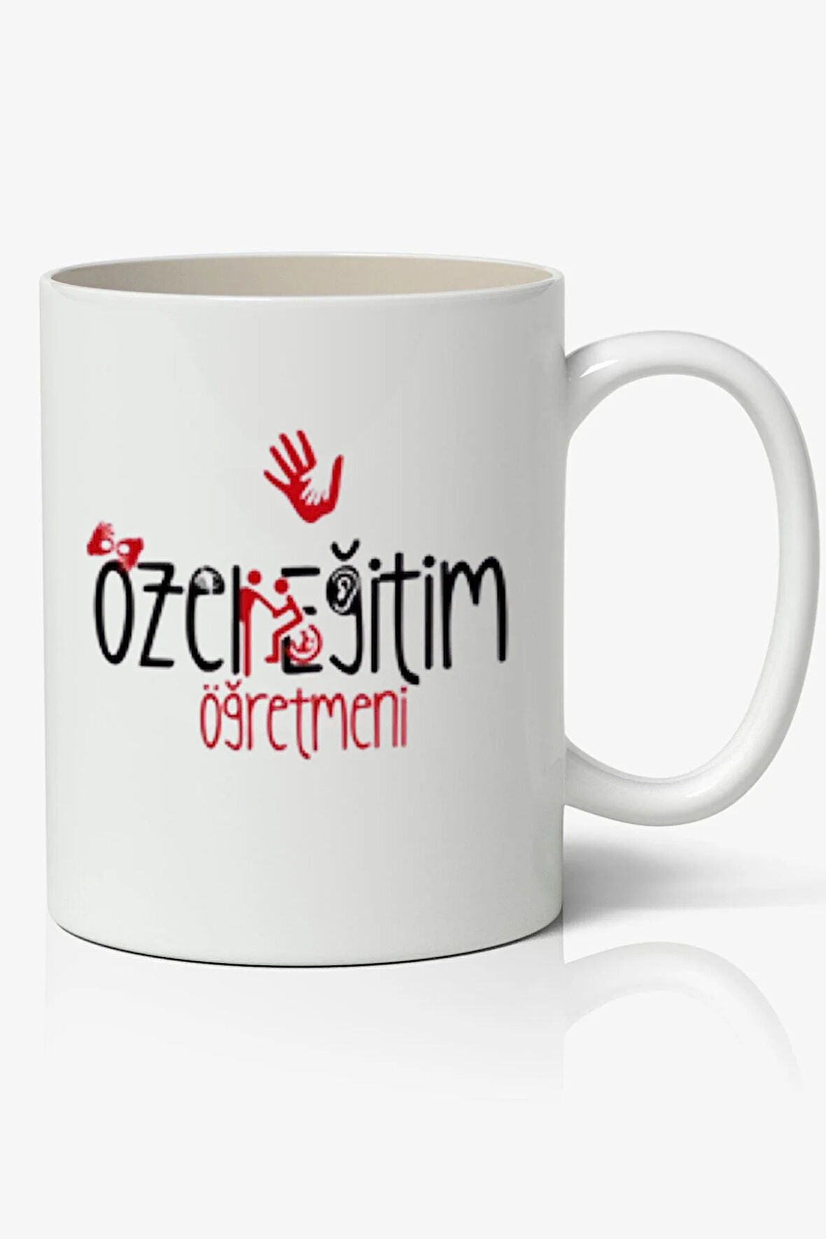 Özel Eğitim Öğretmeni Temalı Öğretmenler Günü Kişiye Özel Beyaz Kupa Bardak Öğretmene Hediye