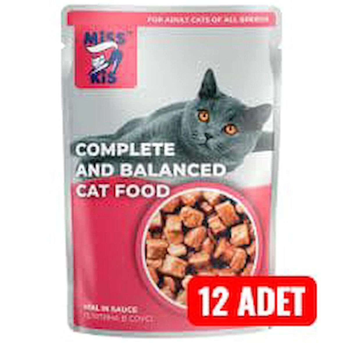 MİSS KİS 100 GR DANA YAŞ MAMA 12 ADET