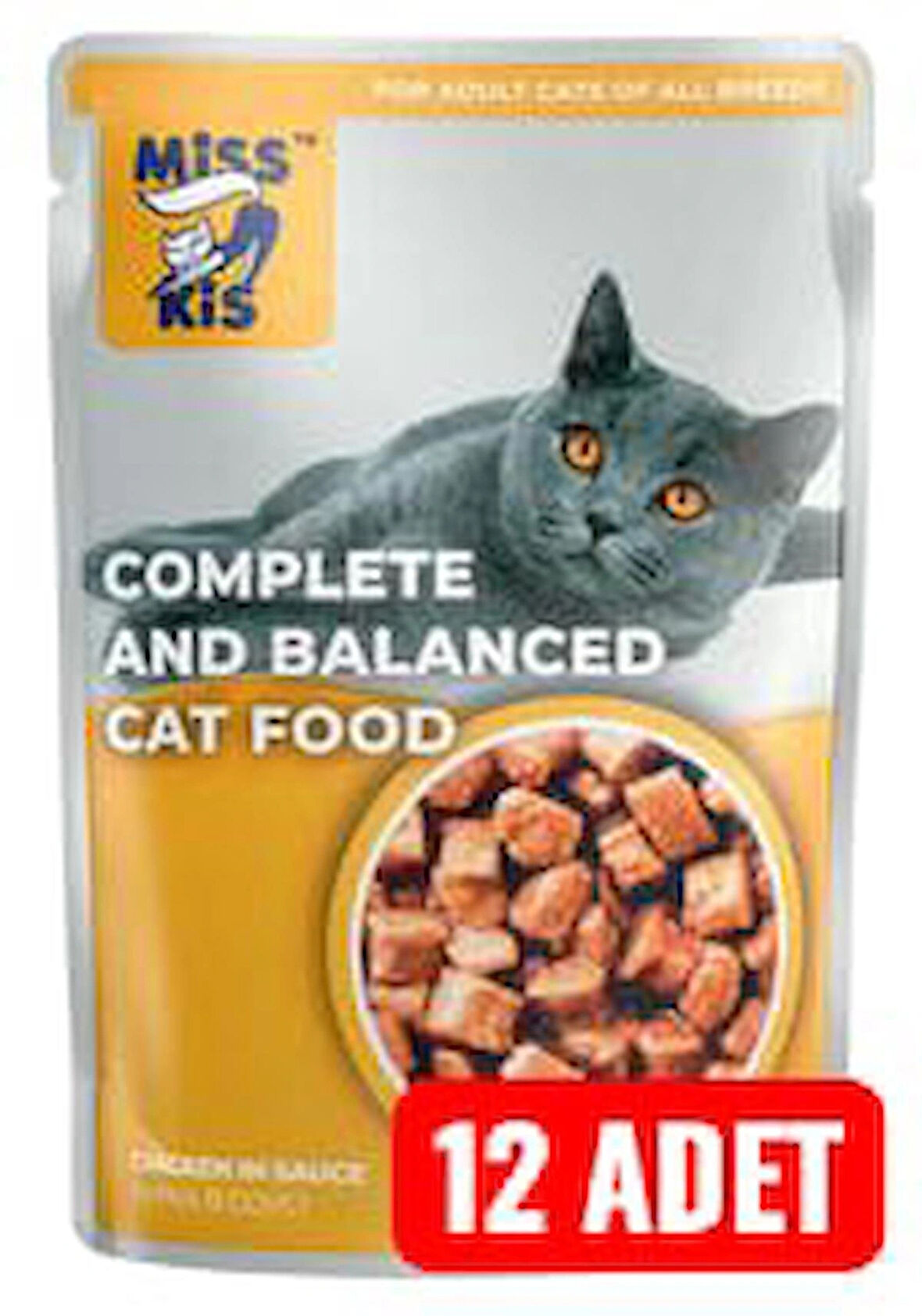 MİSS KİS  100 GR TAVUKLU YAŞ MAMA 12 ADET